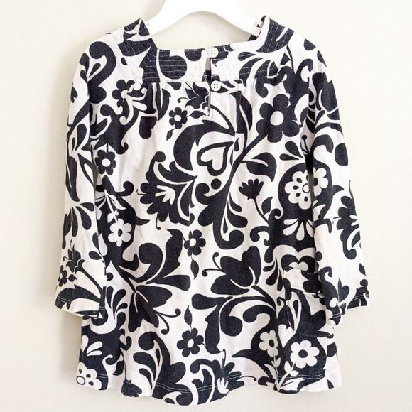 Carter's Square Neck Floral Long Sleeve Tunic Top - Picture 2 of 5